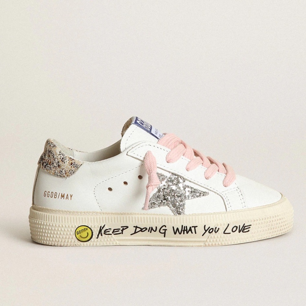Golden Goose Young May Sneakers Glitter Star 31 -13.5